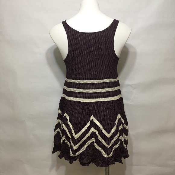 FREE PEOPLE LACE VOILE PURPLE TRAPEZE SLIP DRESS - Picture 5 of 8